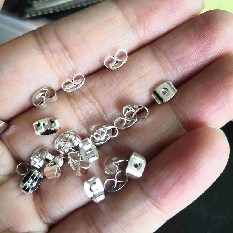 

10pcs/set earring accessories metal earring set earplugs found earplugs spare men and women Glittery