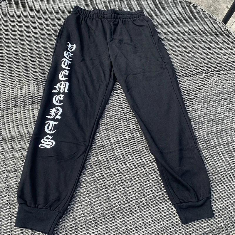 

2020 New Style Vetements Letters Printed Sweatpants Men Women Couples Hiphop Loose Fit Cotton Track Pants Joggers Men