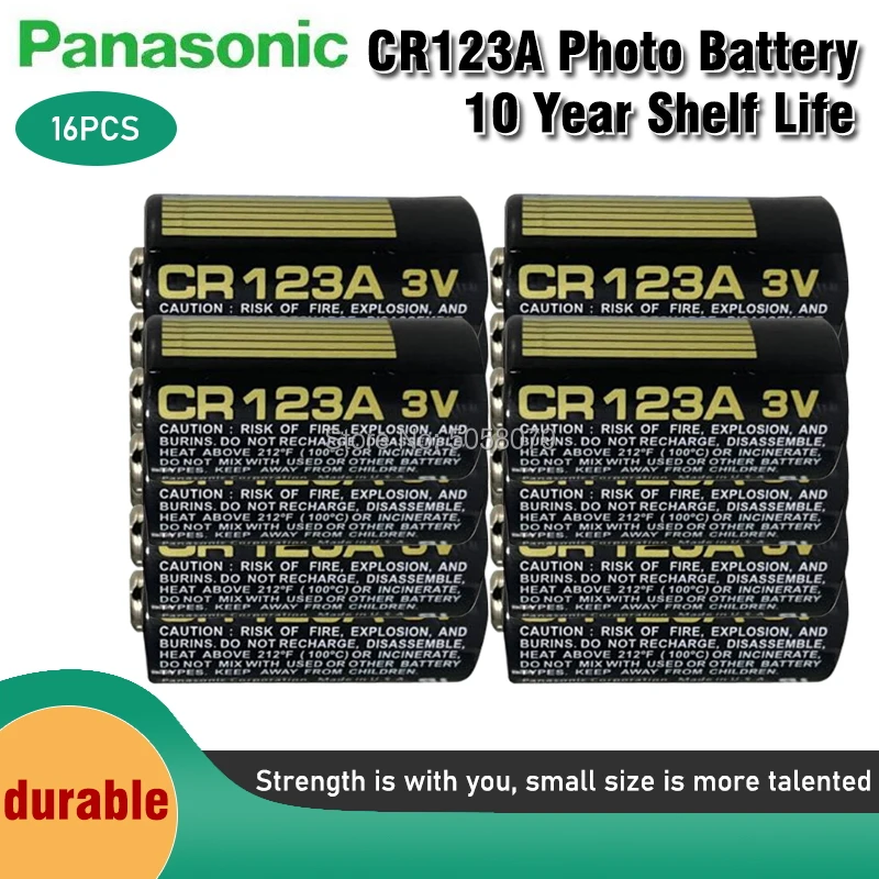 16 шт. новый оригинальный литиевый аккумулятор Panasonic 3 В 1550 мАч CR123 CR 123A CR17345 16340 cr123a