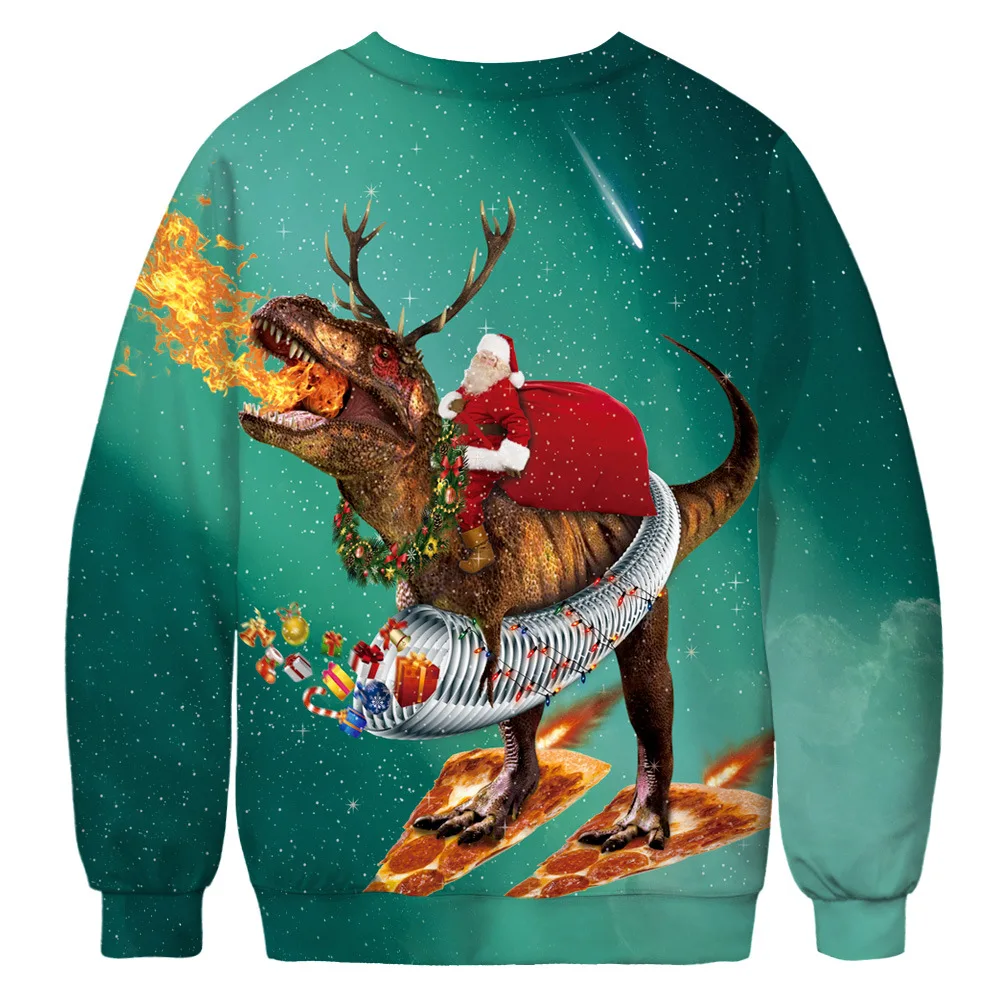 

Ugly Christmas Sweaters Jumper Tops Men Women Xmas Pullover Hoodie Sweatshirt Autumn Christmas Sweater Print New 3D Casual Full