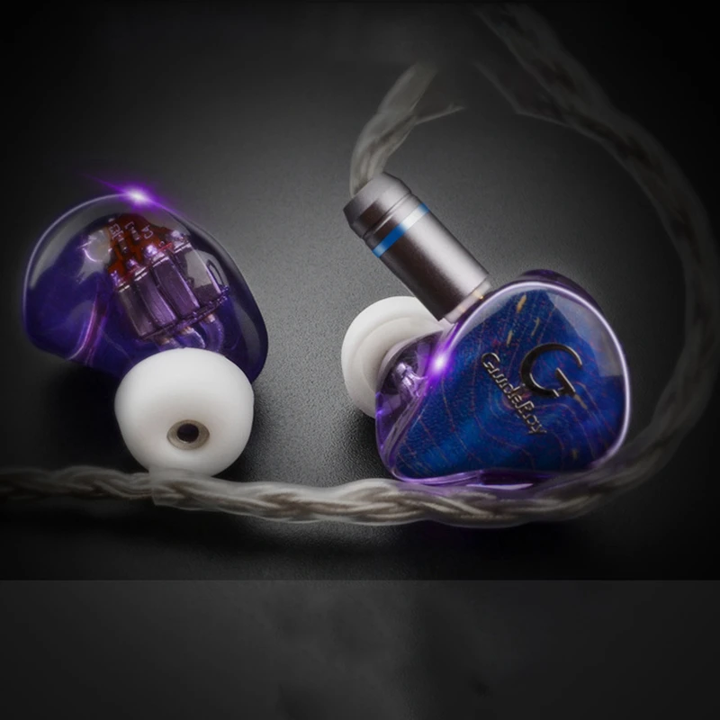 

GUIDERAY V50 In-Ear 3.5mm Wired Moving Iron Headphones 5-Unit Monitoring Level Noise Reduction HIFI Headphones for Phones/PC