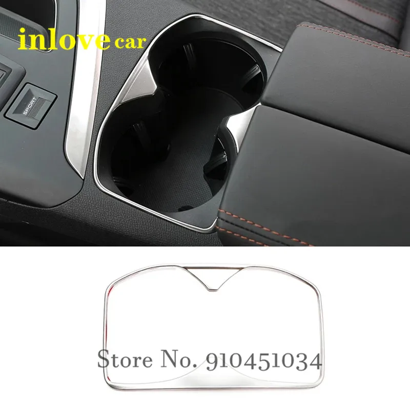 

Stainless Steel Water Cup Holder Cover Car Styling Interior Trim Strip For Peugeot 5008 3008 GT 2017 2018 Styling Accessories
