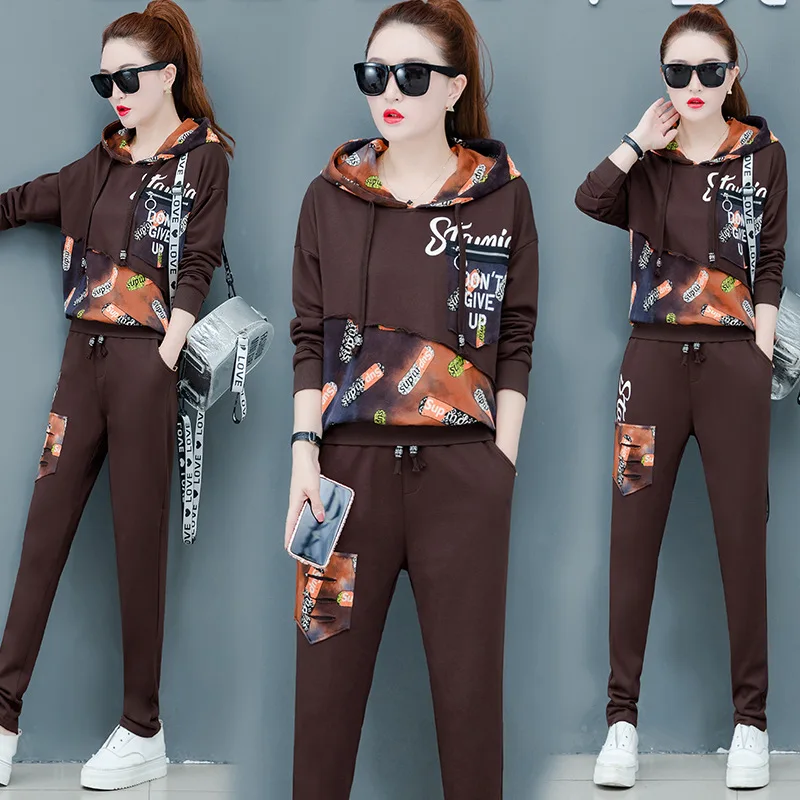 Женский спортивный костюм с принтом Размер 3xl толстовка капюшоном + штаны