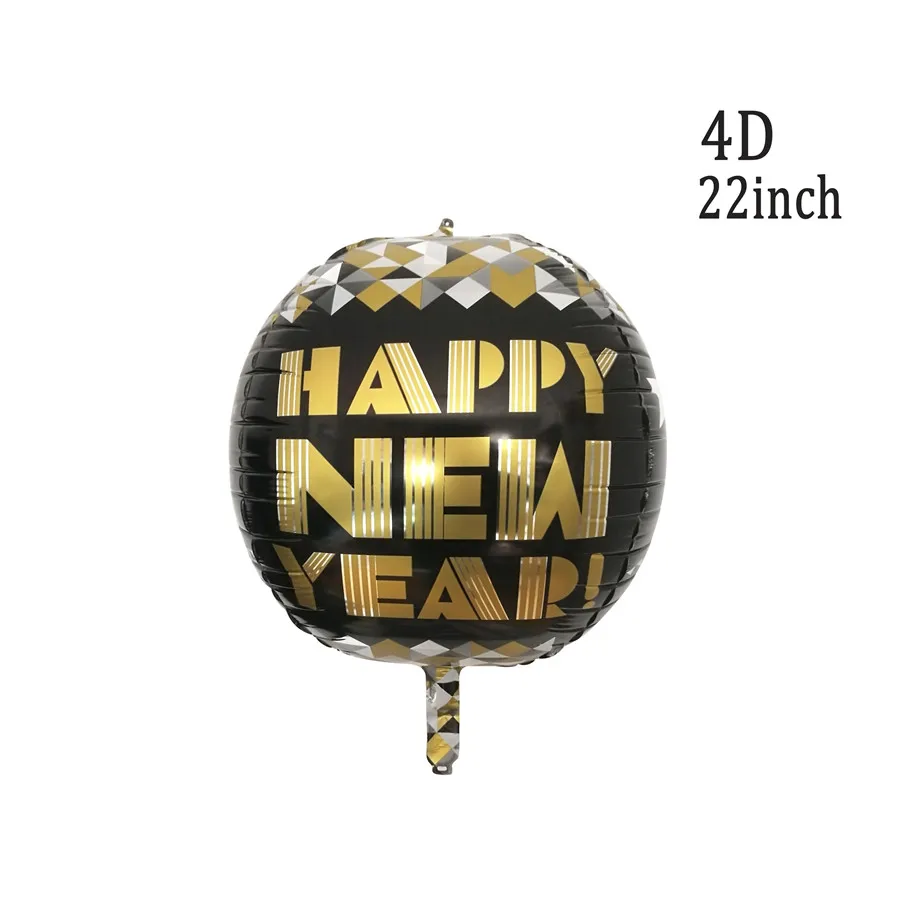 1pcs 4d balloon 1 Набор,, вечерние шары в канун нового года, реквизит для фото, бумажный баннер, пластина, рамка, коробки, наклейки для подарков, шары, декоративные принадлежности - Цвет: 1pcs 4d balloon