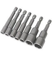 4mm 24mm hex socket sleeve bit nut driver set for power drills impact drivers hand drills tools parts length 65mm