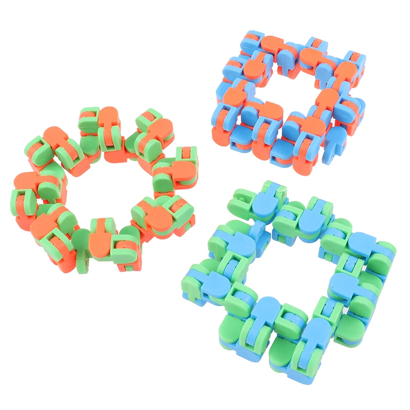 

1pc Wacky Tracks Snap and Click Fidget Toys Kids Autism Snake Puzzles Classic Sensory Toy