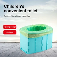 portable baby potty toilet seat car outdoor travel camping kids potty training seat childrens folding potty toilet