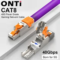 onti cat8 round ethernet cable network cable high speed 40gbps sstp utp 2000mhz cat8 for router modem ppcps4 tv laptop rj45 cord