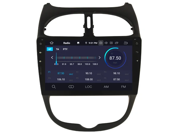 Автомобильная Мультимедийная система плеер 9 дюймов на Android 10 0 с GPS для Peugeot 206