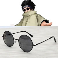 hot red cloud anime cosplay aburame shino cosplay round lens sunglasses black frame sun glasses widely use anime