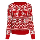 Женский Рождественский пуловер с круглым вырезом, оленем, снежинкой, Рождественский свитер, вязаная блузка, Рождественский свитер