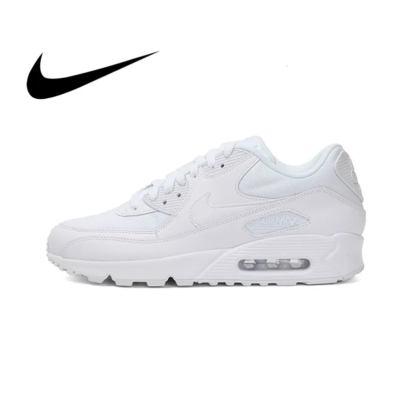 Оригинальные мужские кроссовки для бега Nike Air Max 90 эфирные, износостойкие, классические, спортивные, уличные, сетчатые, дышащие кроссовки 537384-111