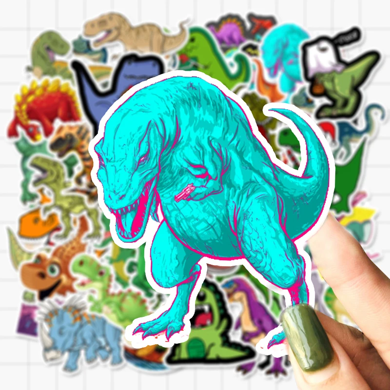 VANMAXX 50 шт. Детский мультфильм Динозавр граффити наклейки Водонепроницаемый