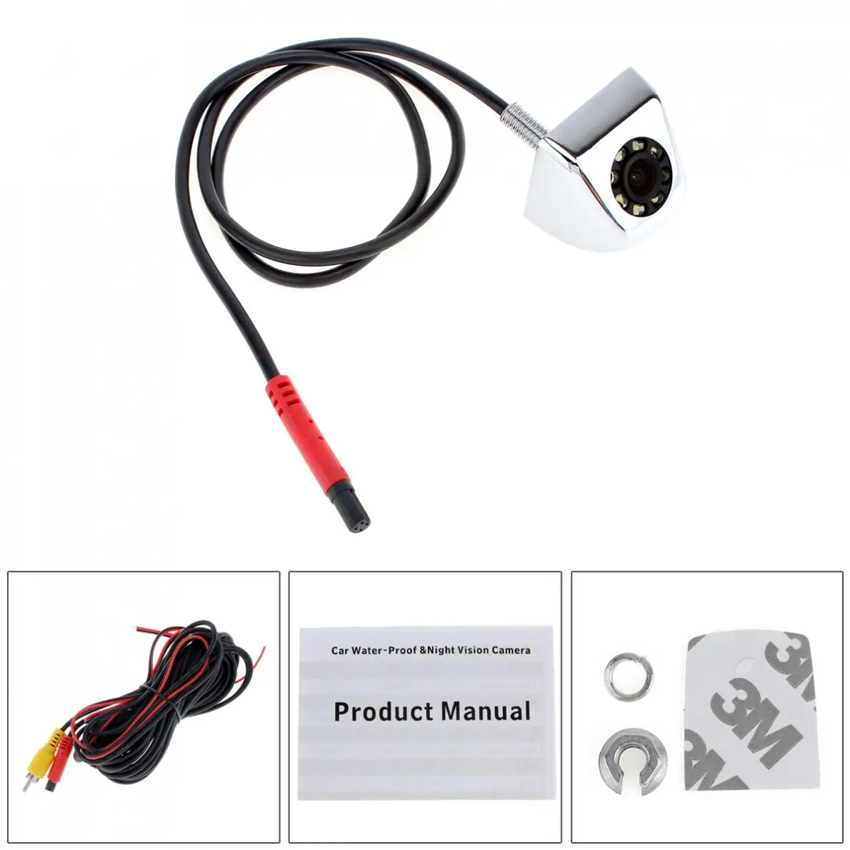 

Waterproof Night Vision Car Rear View Camera 170 Degree Wide Angle Auto Parking Reversing Backup Rearview Camera with 8 LEDs