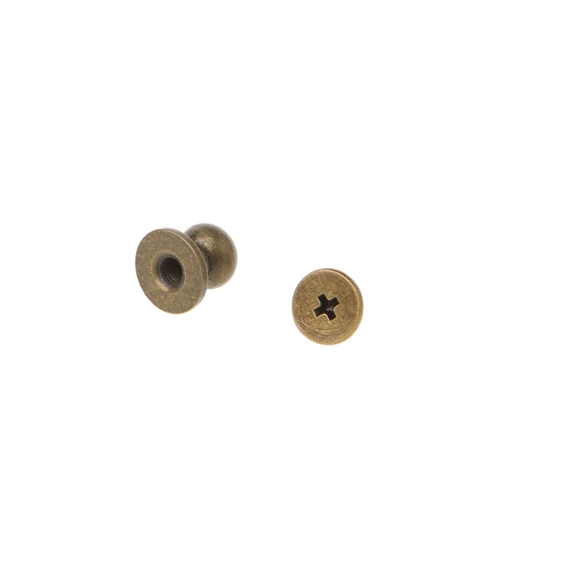 D0LF Solid Brass Round Head Button Screw Luggage Leather Durable Craft | Багаж и сумки