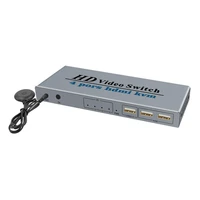 km41 4 port hdmi compatible 1 4 kvm switch 4k for 4 pc computers sharing one monitor keyboard mouse printer accessories