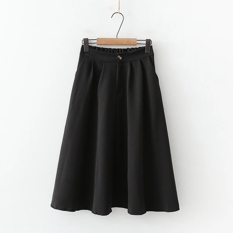 2019 Mori для женщин и девушек трапециевидная юбка тонкая высокая талия женские