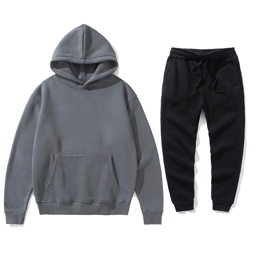 

ChÃ¡ndal de lana para hombre, a la moda traje deportivo, chÃ¡ndal para trotar, sudaderas con capucha, ropa deportiva sin definiciÃ³