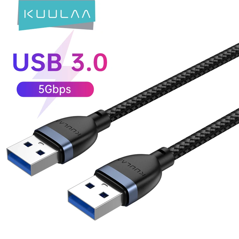 

KUULAA USB to USB 3.0 2.0 Extension Cable Type A Male to Male USB Extender for Radiator Hard Disk Webcom camera USB Cable Extens