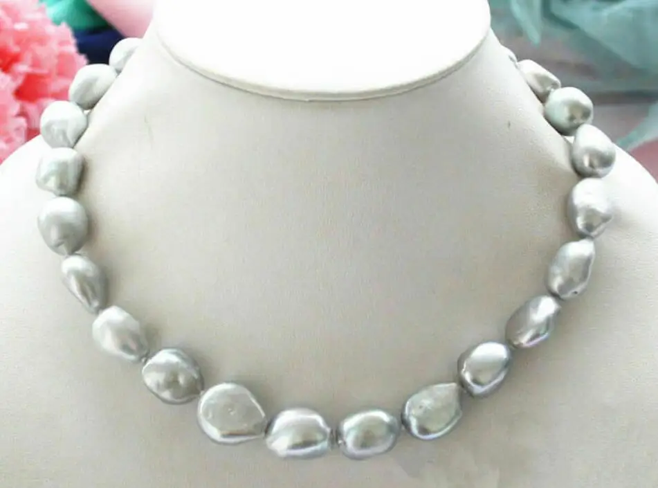 

Ожерелье из натурального пресноводного культивированного жемчуга 9-10 мм, серебристо-серого цвета, 18 дюймов, 36 дюймов