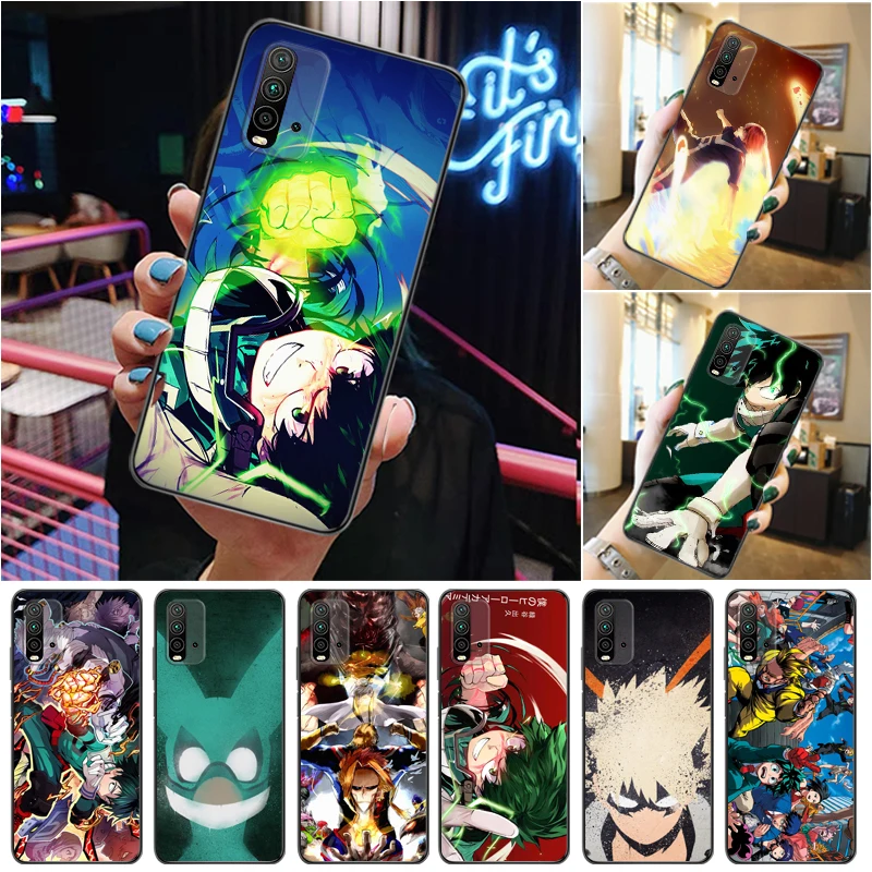 

My Hero Academia Tomura Boku Todoroki Shouto Dabi Shigaraki Bakugou Katsuki Phone Case For Xiaomi Redmi 9 9T 9A Pro Cases Coque