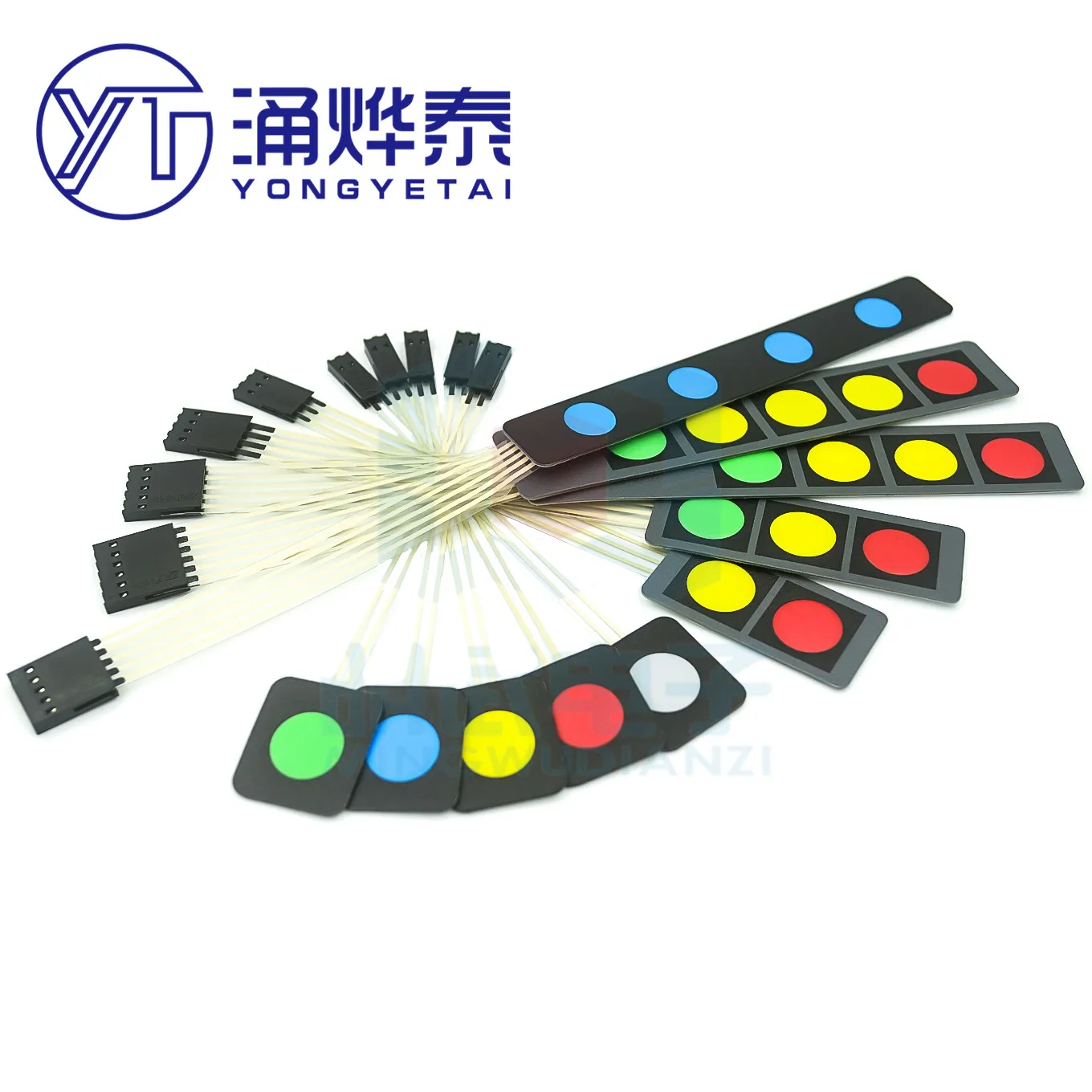 YYT 2PCS Membrane switch Panel button Car modification DIY horn lights 1 button/2 button/3 button/4 extended |