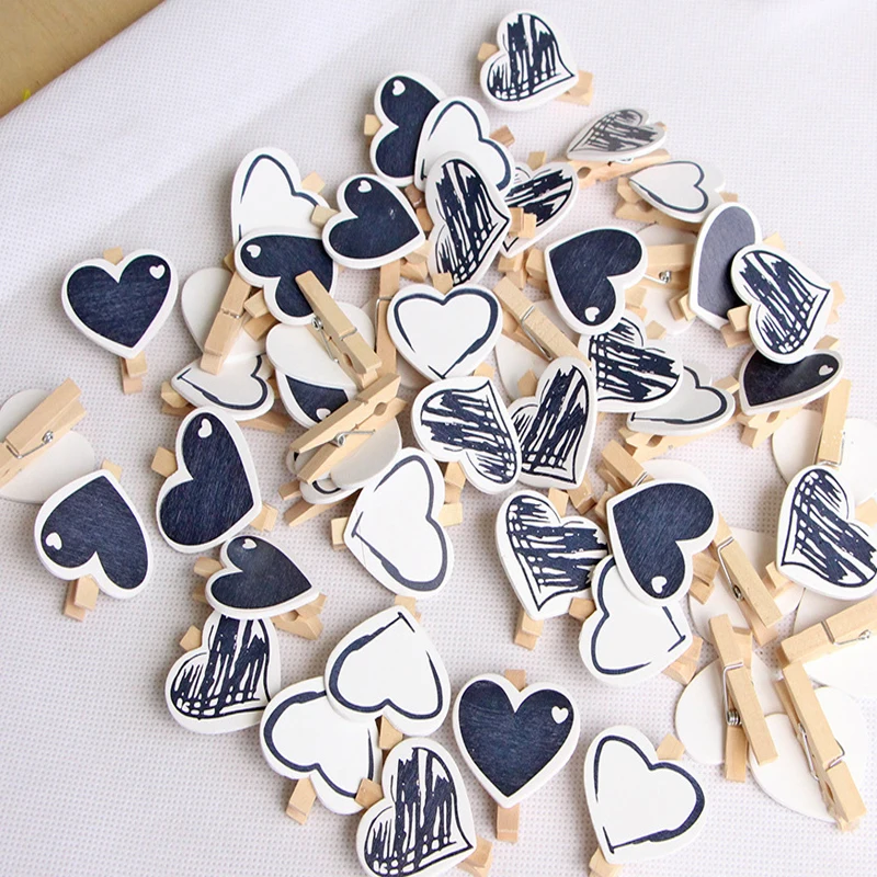 10 шт. деревянные прищепки в форме сердца 4 5 см | Дом и сад