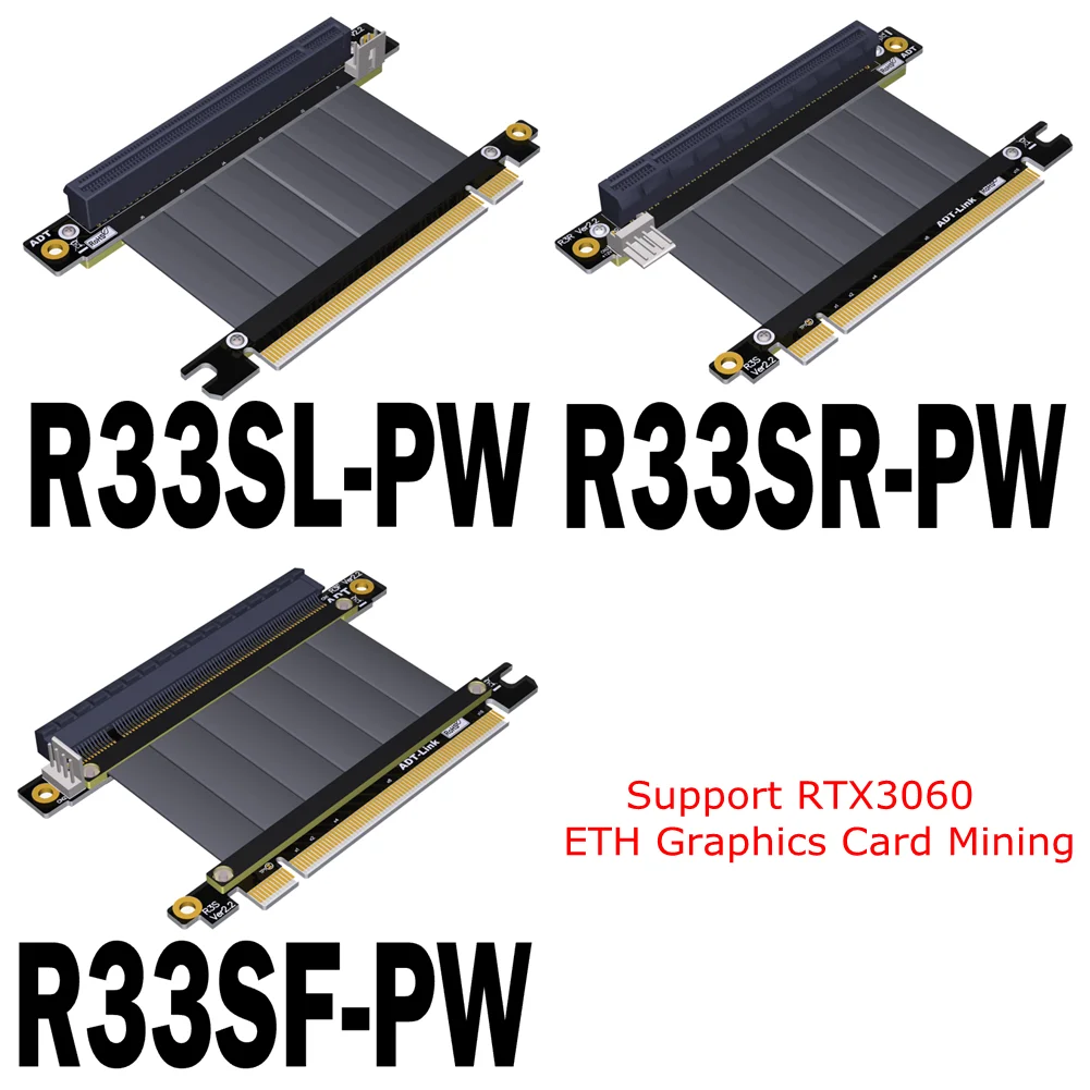 Графическая карта RTX3060, кабель расширения для майнинга, Райзер PCIe 3,0x16 с SATA, 4-контактный разъем питания для серверной материнской платы ETH, Майнер биткоинов