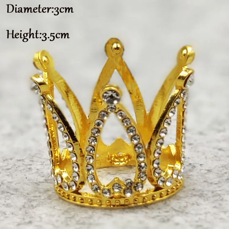

Crown Shape Metal Cake Toppers Baby Shower Happy Birthday Wedding Party Cupcakes Decoration Baking Tool