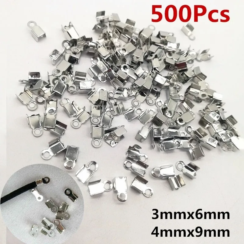 500 шт. небольшие складные Обжимные бусины для самостоятельного изготовления