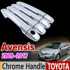 Хромированная ручка для Toyota Avensis 2009-2017, отделка T270 2010 2011 2012 2013 2014 2015 2016, аксессуары, стикер, автостайлинг