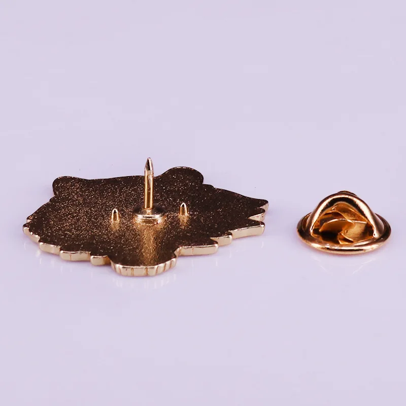 Эмалированная заколка C033 для лацканов с изображением белого тигра и животных