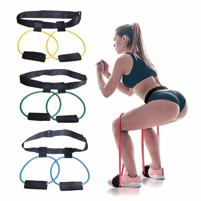 

Fitness Booty Bands Bounce Trainer Elastic Pull Rope Squat Resistance Bands Adjust Waist Belt Leg Strength Agility Training