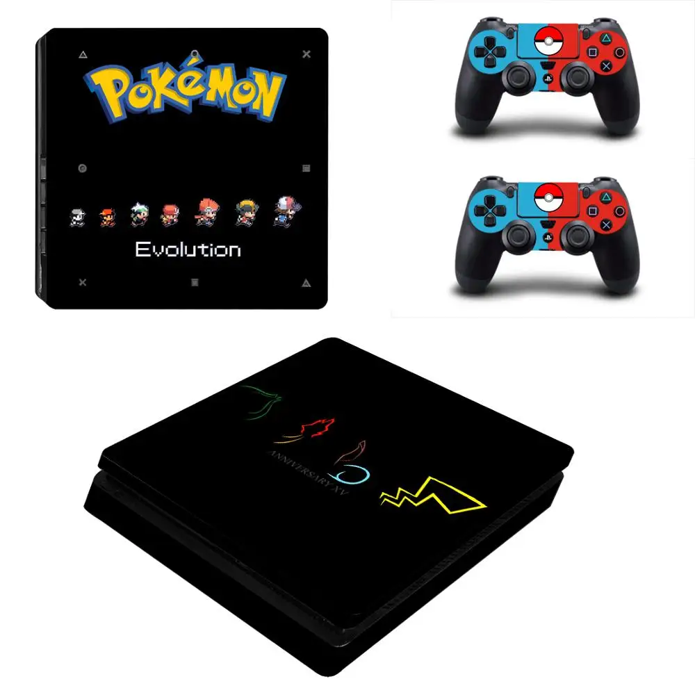 Виниловая наклейка Pokemon Go Pikachu PS4 Slim Skin для консоли PlayStation 4 и контроллера Skins |