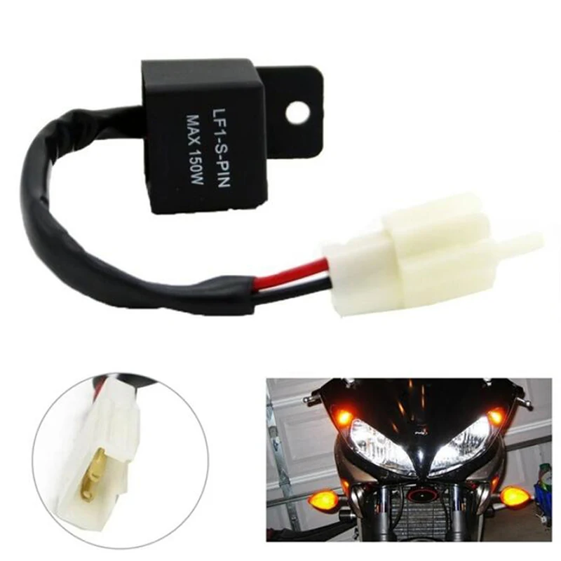

Universal Motorcycles LED Turn Light Flasher Relay Turn Signal Rate Control Blinkrelais 12V Scooter Motorbikes