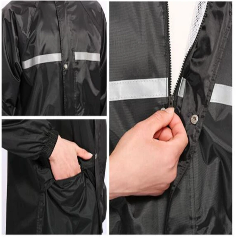 

Heavy Motorcycle Outdoor Ride Waterproof Reflective Raincoat Fashion Lightweight Breathable Adult Split Raincoat Suit