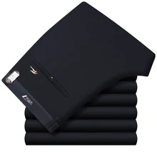 Novo estiramento formal bonecas para homens verão em linha reta clássico total liberdade relaxado clássico frente plana pant (2)