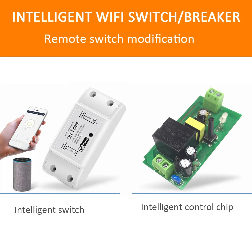 

Smart WiFi Switch Dimmer Wireless Remote Control Switch for Smart Home Breaker Timer Works with Alexa Voice Controller