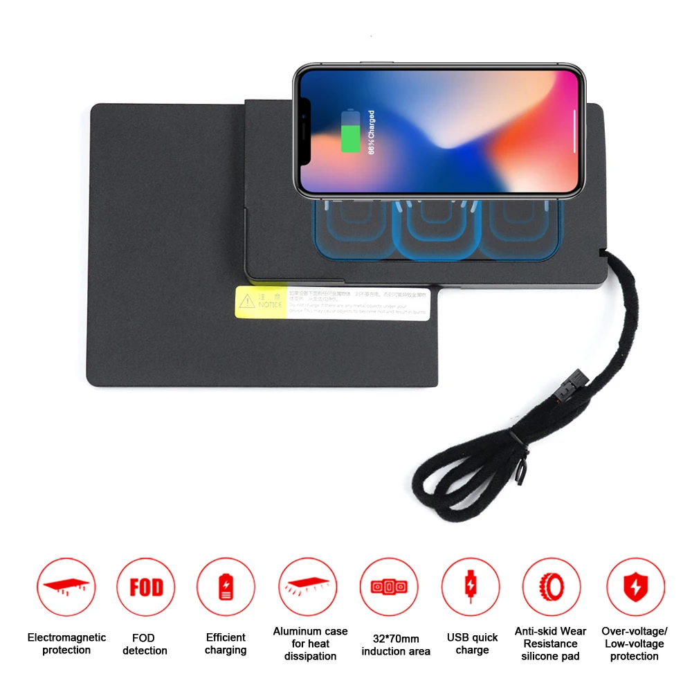 Автомобильное беспроводное зарядное устройство для смартфонов Audi A4L/A5 2017 2018 iPhone