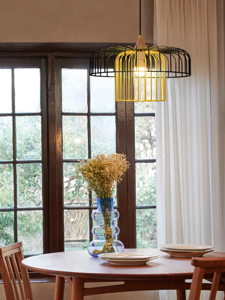 Двухслойная сетчатая лампа в скандинавском стиле для спальни ins с металлическим