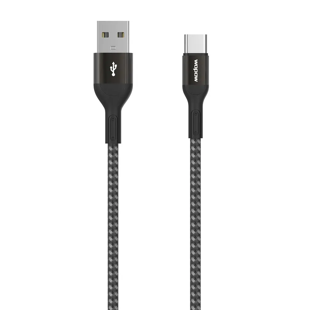 Тканевый USB-кабель WOPOW 1 2 м Type-C для быстрой зарядки Xiao mi 3A | Электроника