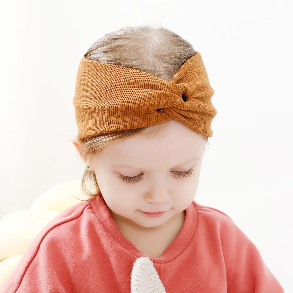 

Children Headband For Girls Winter Autumn Twisted Knotted Soft Elastic Baby Girl Headbands Knitted Hair Accessories Haarband
