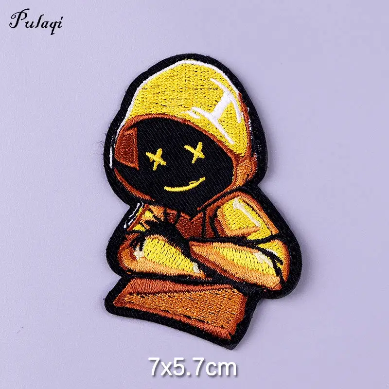 Плавкие патчи в стиле панк-черепа рок-полосы для курток джинсов с вышивкой утюгом