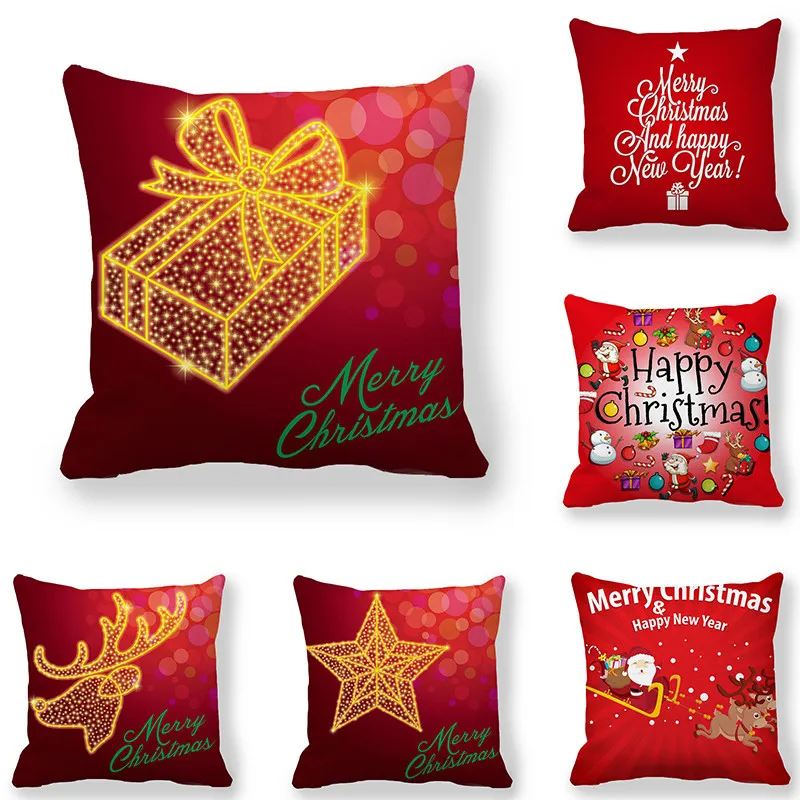 

Новинка 2021, чехол для дивана в стиле снеговика, лося, 45 х45 см