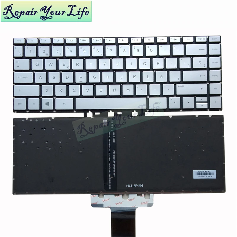 

SP Spanish laptop backlit keyboard for HP x360 14-BA 14T-BA 14-BS 240 G6 14-BK 14-BF 14-CB 14-BW 848183-001 ES Spain keyboards