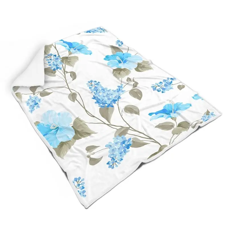 

Clubdeer Simple Plant Flower Printed Blanket Super Soft Dual Sided Carpet for Living Room Bedroom Sofa Custom Exclusive Blankets