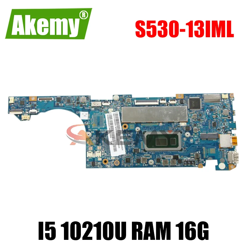 

Mainboard For Lenovo ideapad S530-13IML Laptop motherboard LA-G651P motherboard FRU 5B20S43022 with CPU I5 10210U RAM 16G