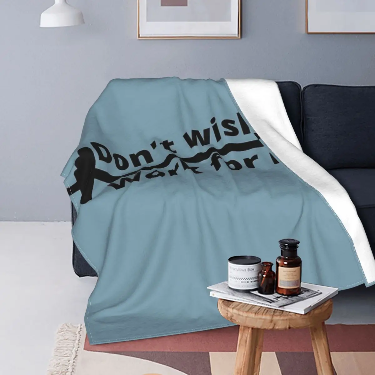 

Don't Wish It Work For It-Manta a cuadros para cama, cubrecamas, manta Kawaii, 5 mantas