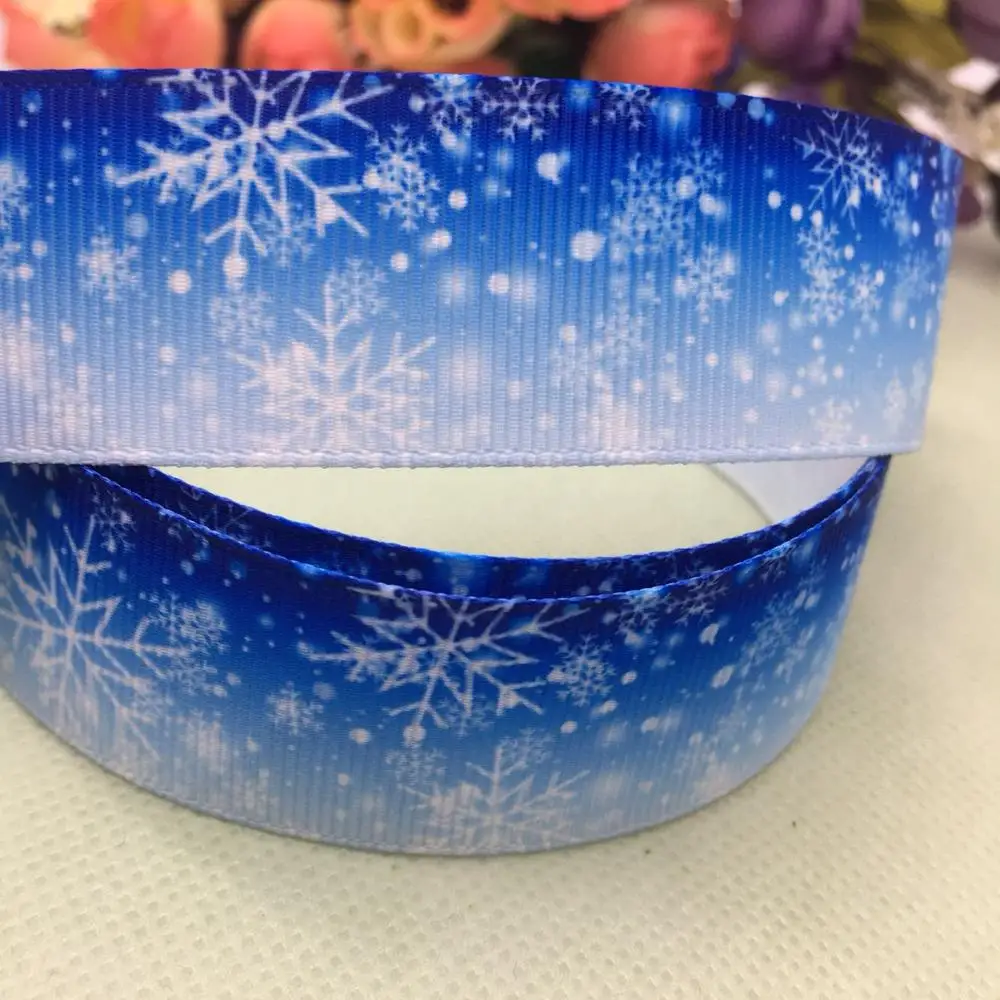

1 дюйм, 25 мм, милая термолента в рубчик с принтом снежинок, мультяшное животное, бант, аксессуары «сделай сам» 208515
