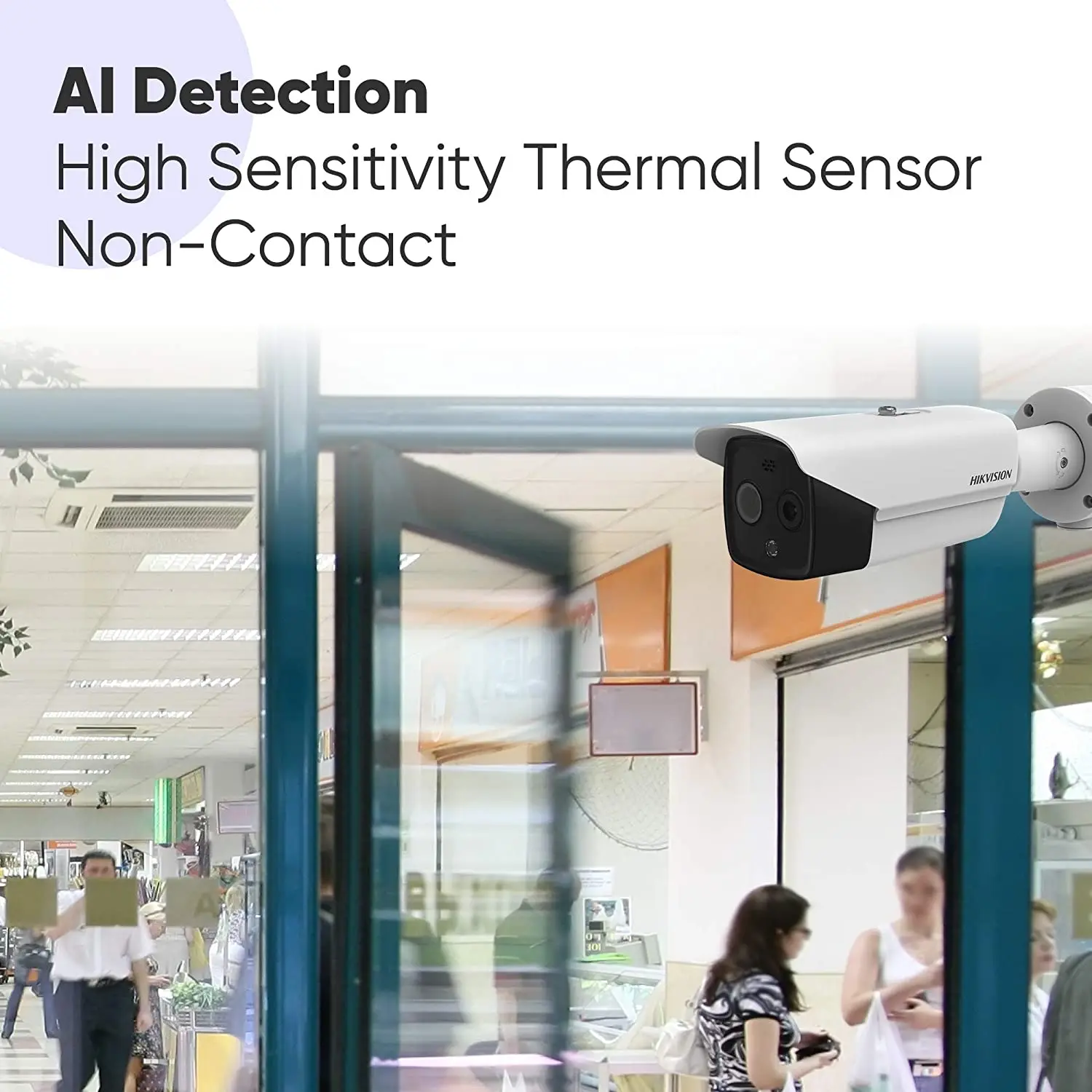 Hikvision Body Temperature Screening Thermographic Bullet Camera DS-2TD2617B-6/PA Support audio alarm